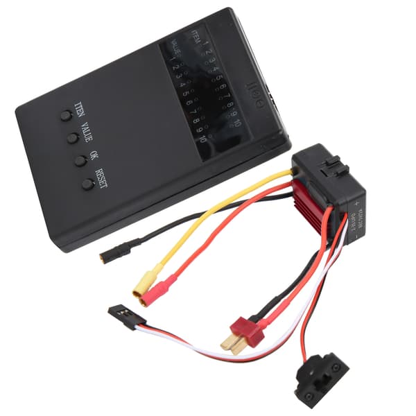 35A Børsteløs ESC Elektronisk Hastighedsregulator med Programkort til 1/18 1/16 Skala RC Bilmodel Rød
