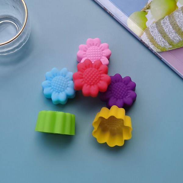 Genanvendelige Daisy Silikone Bageforme Sæt med 12