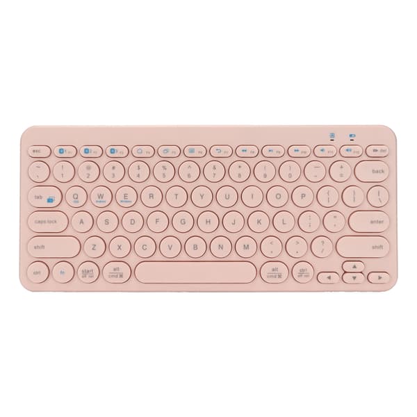 78 Tangenters Trådlöst Bluetooth 5.0 Programmerbart Ergonomiskt Tangentbord för Windows iOS Android Rosa