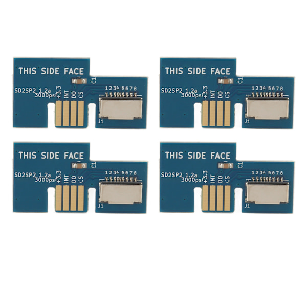 Konsoll Micro SD-kortadapter Minnekortleser for GameCube SD2SP2 SDLoad SDL 4 stk blå
