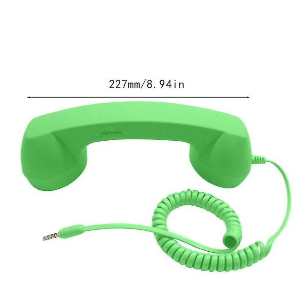 Mobiltelefon lur telefon extern mikrofon retro green