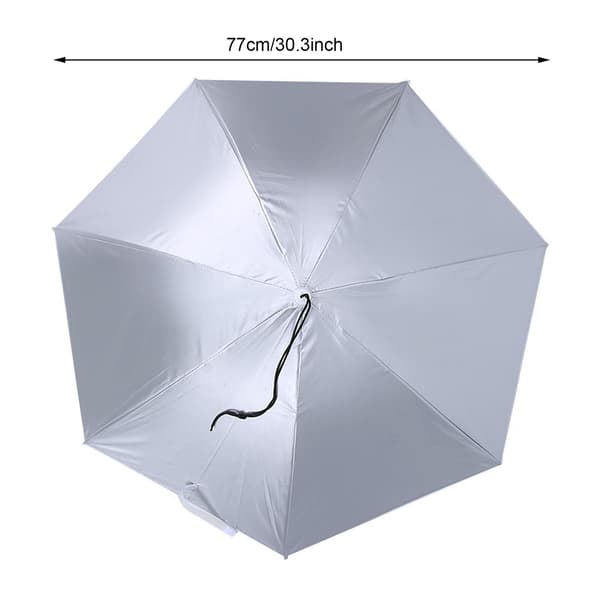Vikbar hattparaply Vindtät Solskyddsdesign Silverblå 77cm