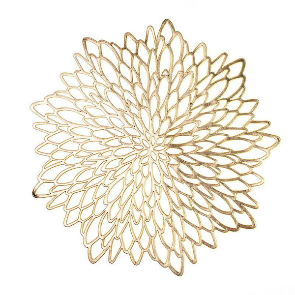 Nye Hot Pvc hule isolering Coaster Puder Bord Skål Mats 4 Pcs Gold