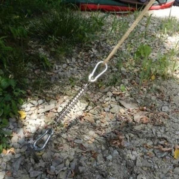 Segelskydd Tillbehör Tält Heavy Duty Rep Fjäder Studsmatta 4 delar Metalltillbehör Fjädrar för utomhuscamping Vandring Resor Picknick Strandtält A