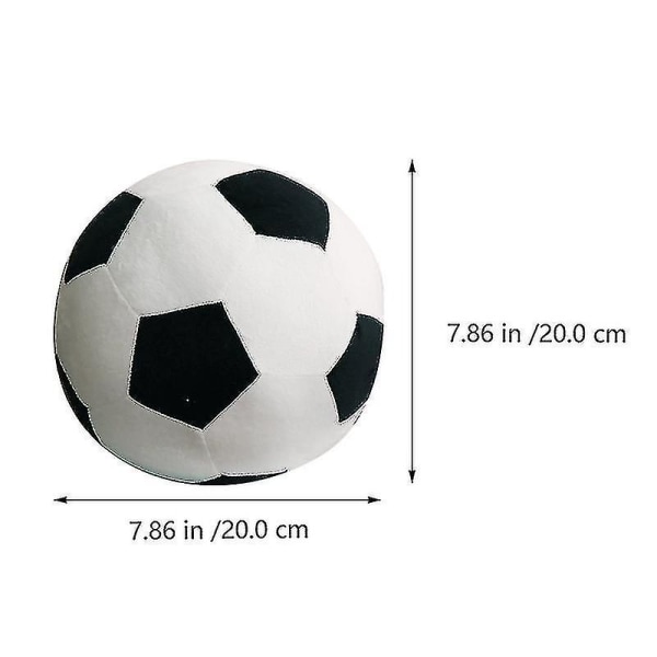 1kpl Creative Football Muotoiltu pehmolelu sarjakuva jalkapallolelu täytetty lelu A