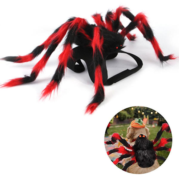 Kæledyr kostume Edderkop Halloween kæledyr rollespil hund kat kostume S Black red