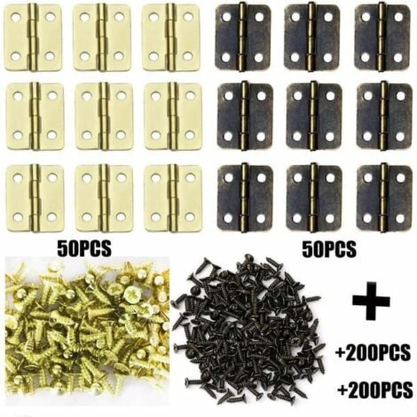 100 styks hængsler, 13*16 mm foldbare endehængsler DIY små hængsler, mini hængselforbindelser til hjemmemøbler Hardwarekabine