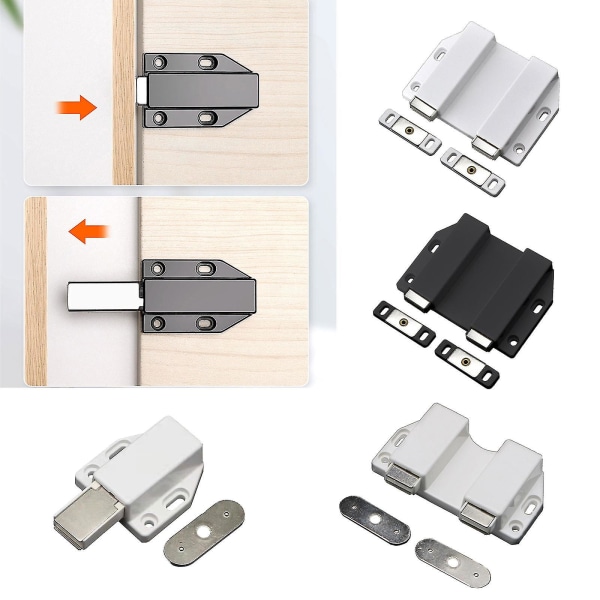Tryck för att öppna för spärr Magnetiska tryckspärrar för beröring Skåpdörrspärrar för S-double door touching white