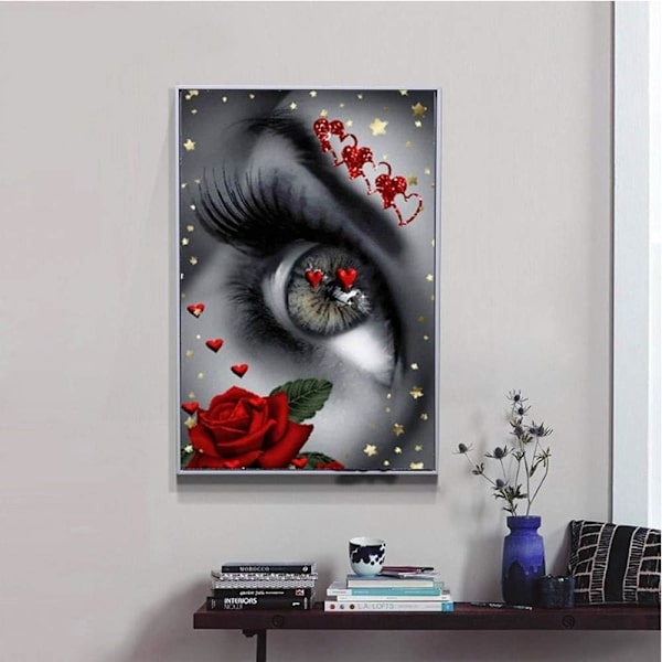 Diamond painting , 5D diamond painting Täysi set Suuret kuvat Tee set diamond painting (silmä, 40x30cm),