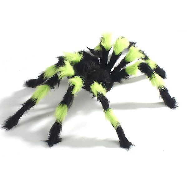 50cm simulert spøk stor edderkopp leketøy Halloween fest green