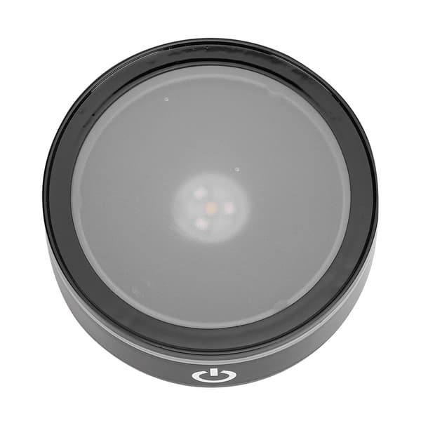 3D Inner Carving LED Crystal Black Flat Touch Multi-Mode Färgglad White Light Car Base