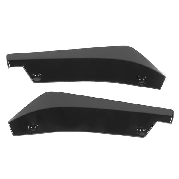 2 stk. bakre støtfangerleppe diffuser spoiler anti-ripe beskyttelse blank svart universalbil