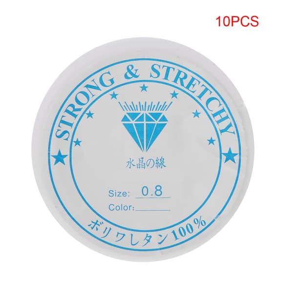 Elastisk krystalltråd for perler 0,8 mm 8 m Transparent smykkelagingstråd