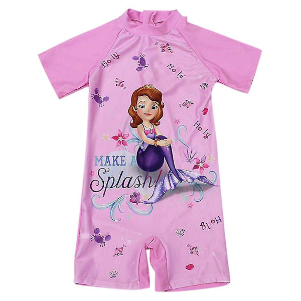 Baddräkt för barn, flickor Barbie Sofia Mermaid Jumpsuit i ett stycke Sofia 8-11 Years