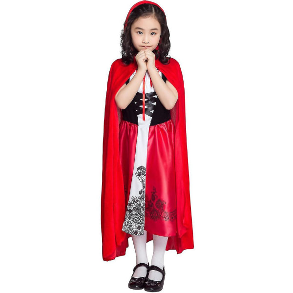 Halloween Barn Kapp Rødhette Kostyme Cosplay L code-130cm-140cm
