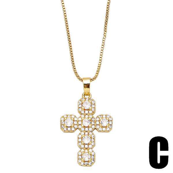 Halskæde Vintage Zircon Cross Fashion smykker Ac8696 A