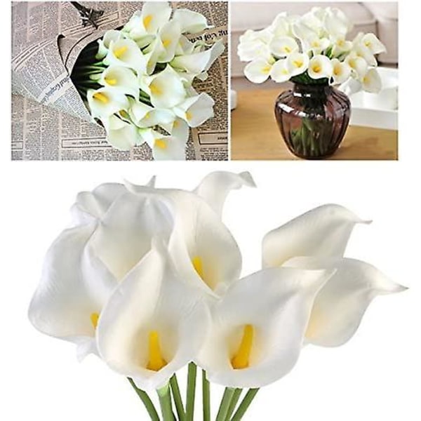 Hvid gul hjerte falsk blomst Mini Calla Lily