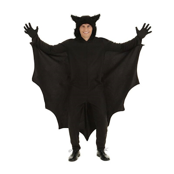 Halloween fladdermusdräkt ond vampyr demon cosplay festdräkt svart L Adult male