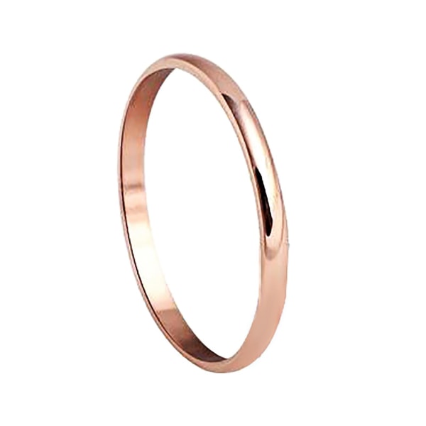 Finger Ring Elegant Finger Smykker Titanium Stål Par Band Finger Ring For Party Rose Gold US 10