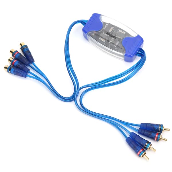 4-kanals guldbelagt Ground Loop RCA-isolator bilstøjfilter til biler