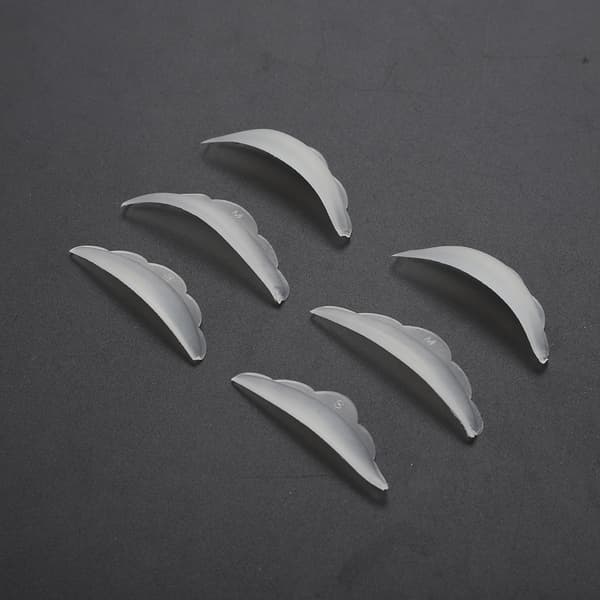3 par silikon øyenvippeløftende krøllputer Beskyttelsesstørrelser S M L