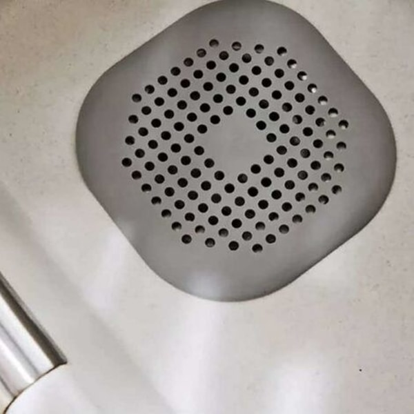6 stk Anti Clog silikon gulvavløpsdeksel for grå vask
