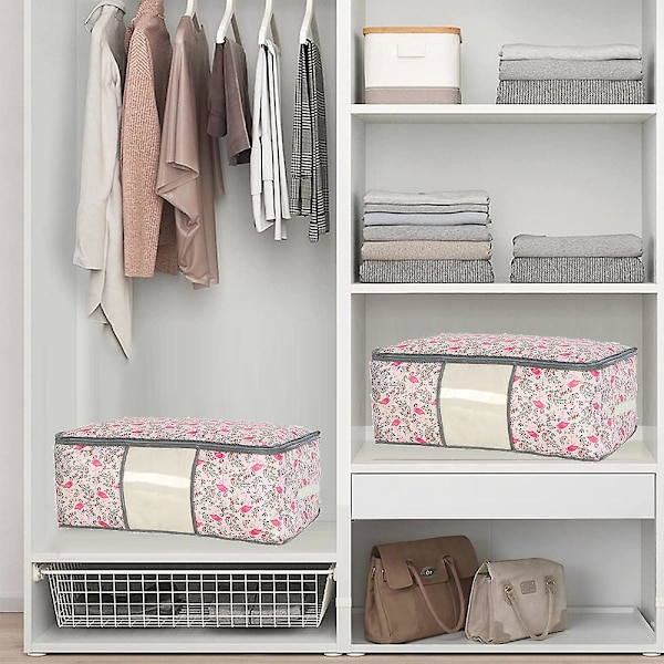 Quilt Organizer Bag Tøj Pakkepose Opbevaringspose M pink