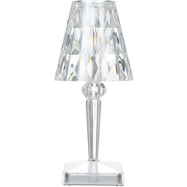 Trefarget diamantbordlampe i krystall, atmosfærisk nattlys for soverommet, litiumbatteri, berøringsfargetemperatur og lysstyrkejustering, USB r
