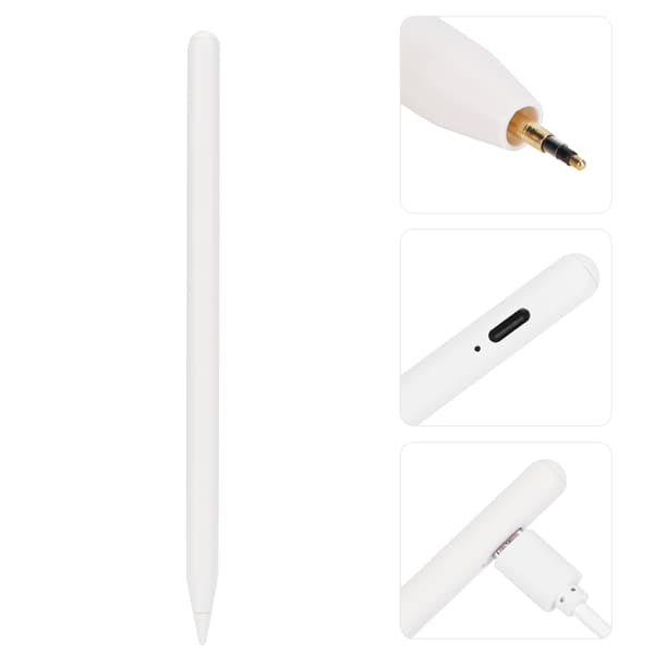 Vit Magnetisk Stylus Penna med Lutningskänslighet för Telefonplatta