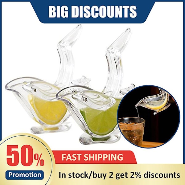 1 stk Juicer Orange Squeezer Lemon Clip Manuell Transparent Frukt Juicer Hjem Kjøkken Bar Gadget Sitron Juicer Appelsin Squeezer Tool