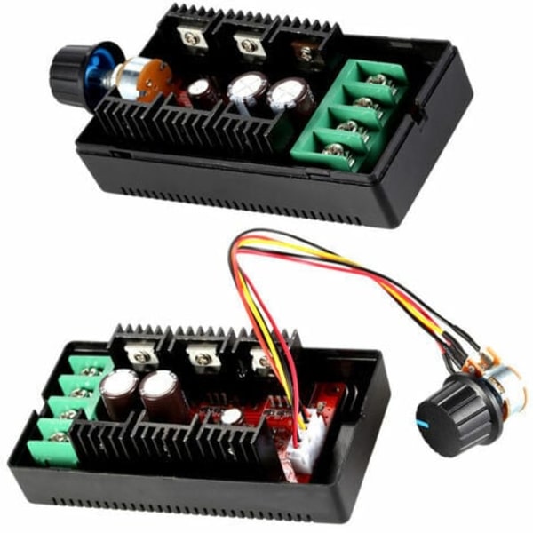 Säädettävä 10-50V / 40A / 2000W tasavirtanopeuden säätömoottori Pwm Hho Rc ohjain 12V 24V 36V 40V 50V nopeudensäädin, Potenti