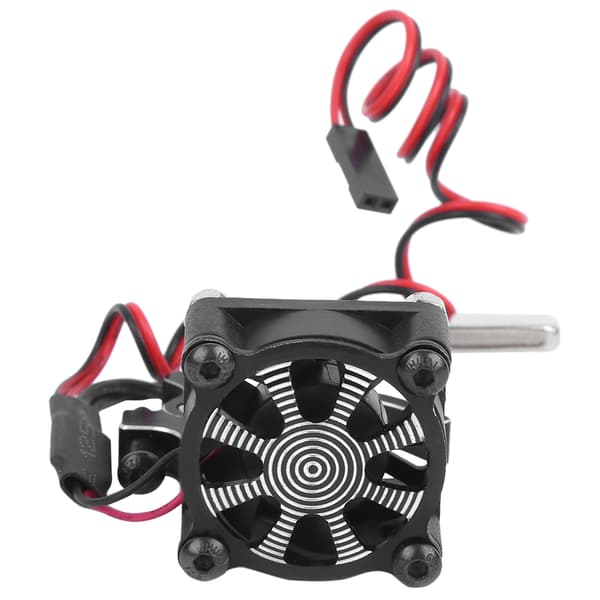 RC Model Bil Motor Køleventilator Køleplade med Termisk Sensor til 540 550 3650 3660 Sort