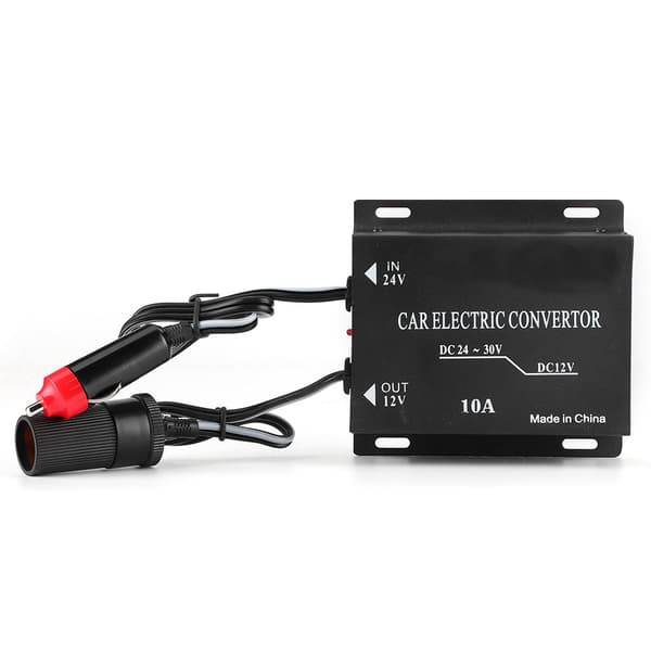 10A 24V til 12V Nedtrappingsomformer Bilstrømforsyning Transformator for bobiler Lastebiler Yachter