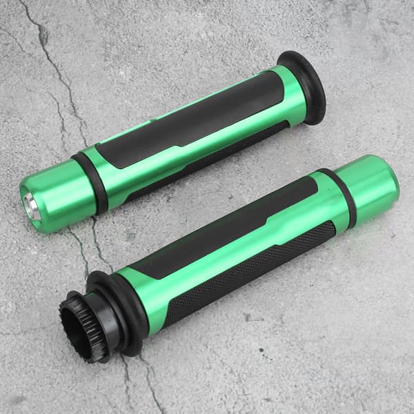 2 st 22 mm Halkskydd CNC Motorcykelstyre Greppskydd Grön för Modifiering