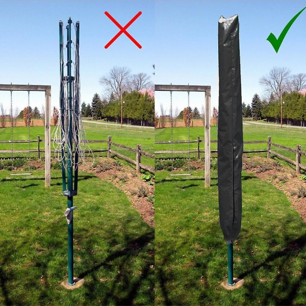 210d Oxford klut utendørs paraply tørkestativ deksel Utendørs klesstativ beskyttelsesdeksel, 30 * 30 * 168 cm