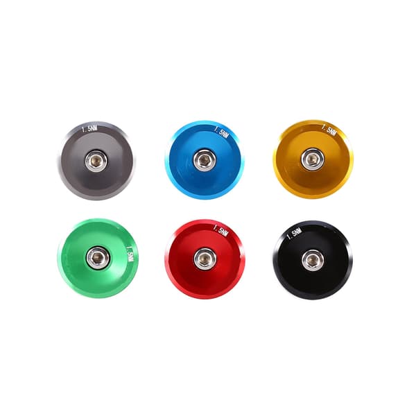 Cykelfäste i aluminium, styrändar, blå, 1 par