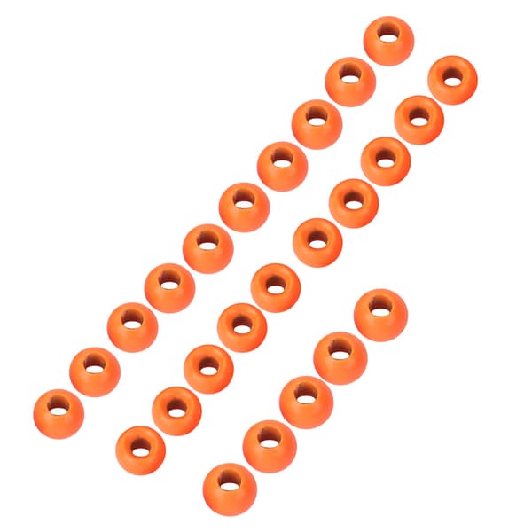 25 stk 3,8 mm oransje wolframlegering runde nymfehode fluebindingsperler fiskeredskap
