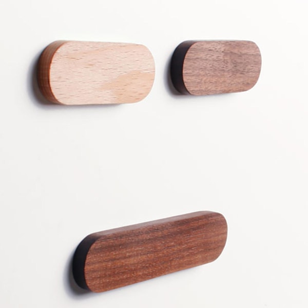 Magnet Key Hook Sömlös Sticky Hook Nail Free Sticker Dark Walnut S