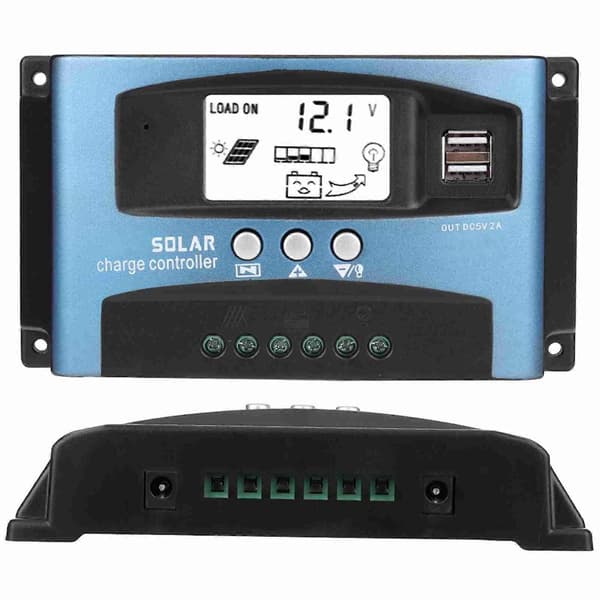 Solpanelregulator 40A MPPT för 12V 24V med LCD-display