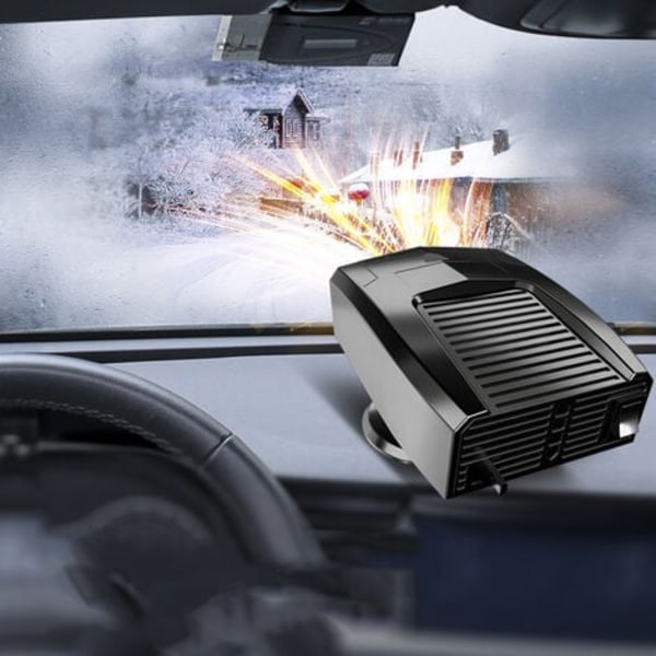 Bilvarmer, bilvarmer, defroster, snødedugger, Varmevifte 24v, sort