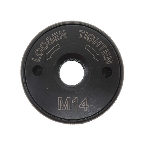 Quick release møtrik SDS Clic M14, til alle vinkelslibere AEG, Black & Decker, Dewalt, Flex, Hitachi, Metabo, Makita osv. (1 spændemøtrik), sort,