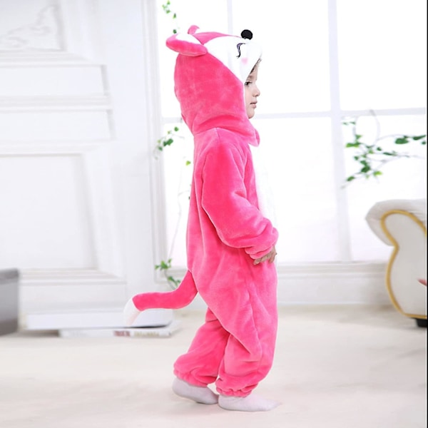 Baby Dinosaur kostym Barn Söt Hoodie Jumpsuit Halloween Rose Fox 3-6 Months