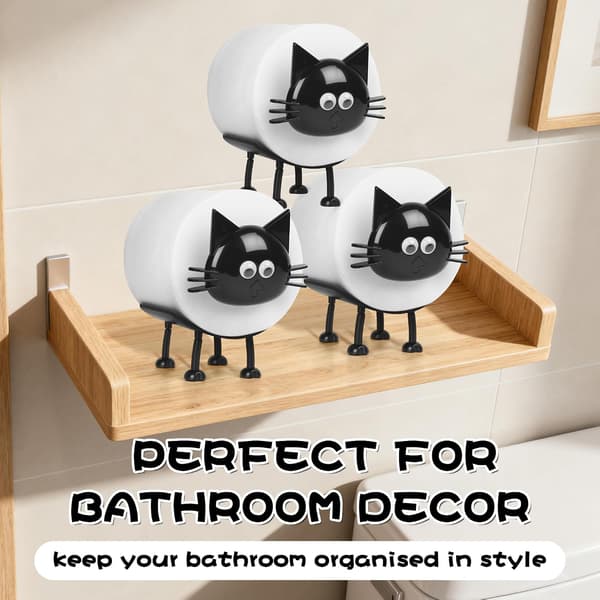 [qg]Toiletpapirholder til kat, opbevaringsstativ til papirruller cat