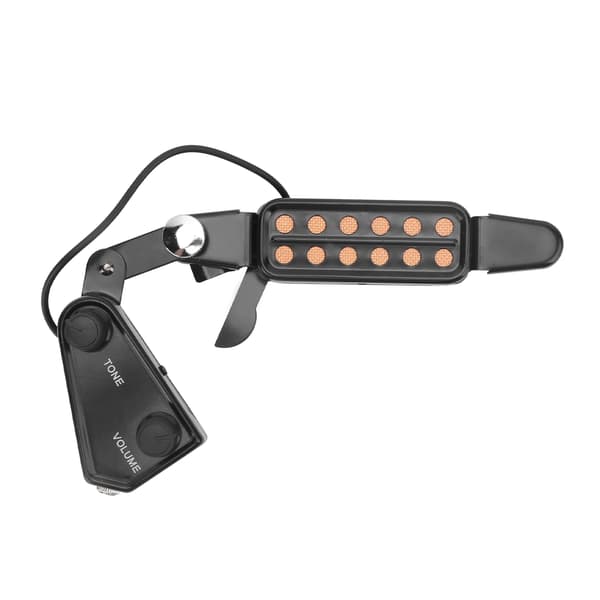 12-hulls ukulele lydhull-pickup elektrisk transduser med tone- og volumkontroll