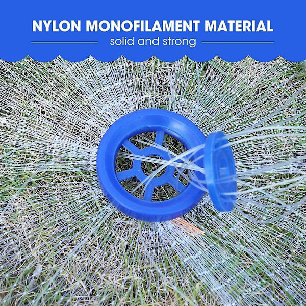 Fisknät, monofilament handfisknät av nylon med handrep Fisknätsfälla, 2,4 m / 95 tum, 0,5 mesh