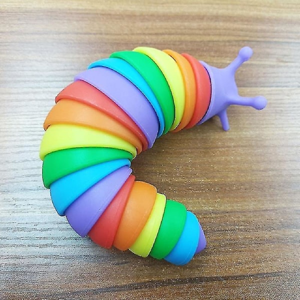 2022 Ny Fidget Toy Slug Artikulert fleksibel 3d Slug Fidget Toy Multicolor