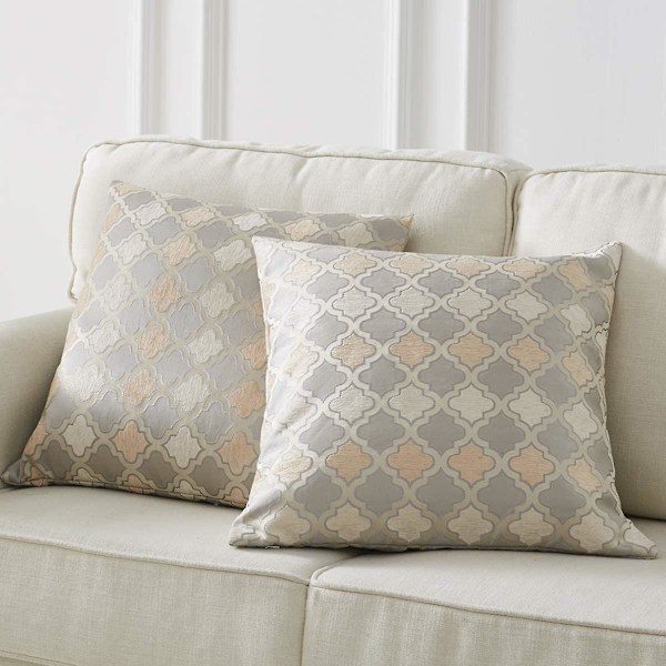 Koristeellinen sohvatyynyliina, sohva paksu tyynynpäällinen, neliönharmaa luksustyyny 2 settiä 50*50 cm Lanterne