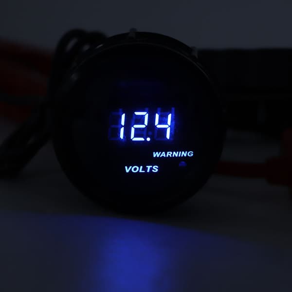 2 tommer 52 mm digitalt voltmeter 12V sort skal digitalt displaymåler