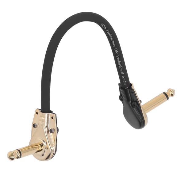 Gitarr Patch Kabel 15cm Rätvinklig Platt Brusreducering Anti-Störning Effektpedal Kabel