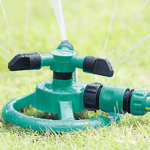 Havesprinkler, 3-arms 360 graders roterende automatisk havesprøjtevandssprinkler, kunstvandingssystem til vanding af din L